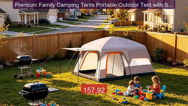 Premium Family Camping Tents Portable Outdoor Tent with Sun & ... Hot Deal 2026 | Limited Offer!