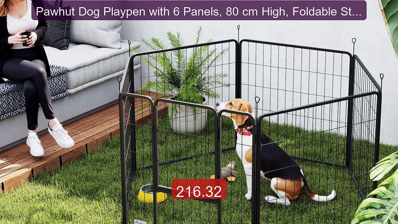 Pawhut Dog Playpen with 6 Panels, 80 cm High, Foldable Steel Dog Fe... -- Top Rated 2026 | Buy Now!