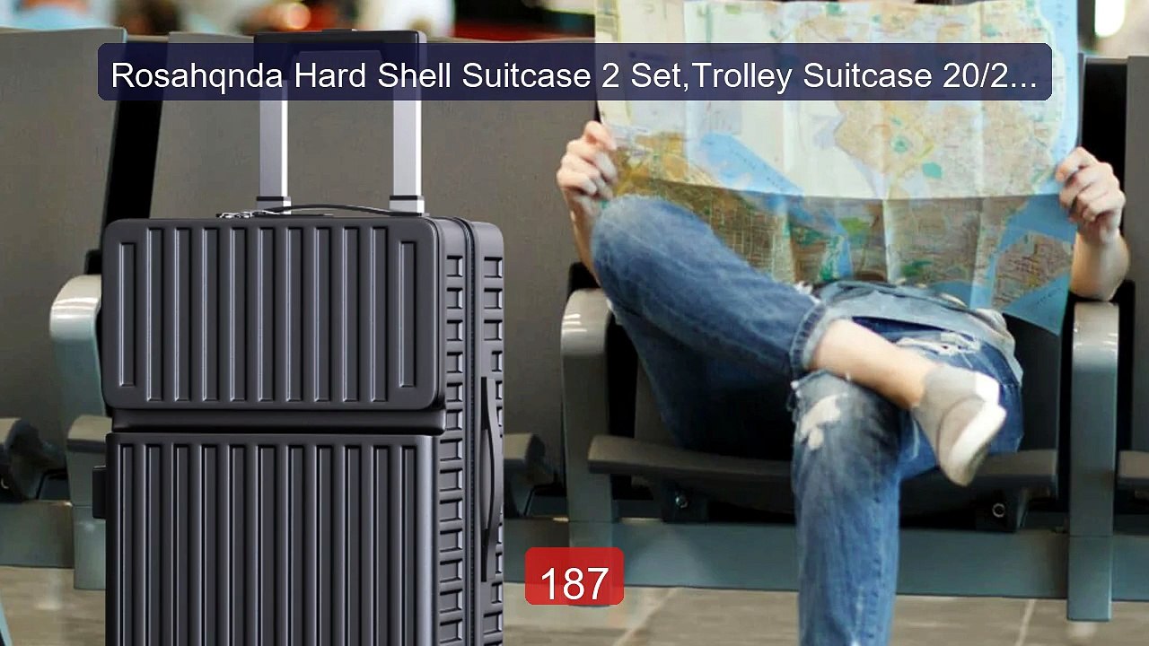 Rosahqnda Hard Shell Suitcase 2 Set,Trolley Suitcase 20/24 inc... -- Best Buy 2026 | Great Quality!