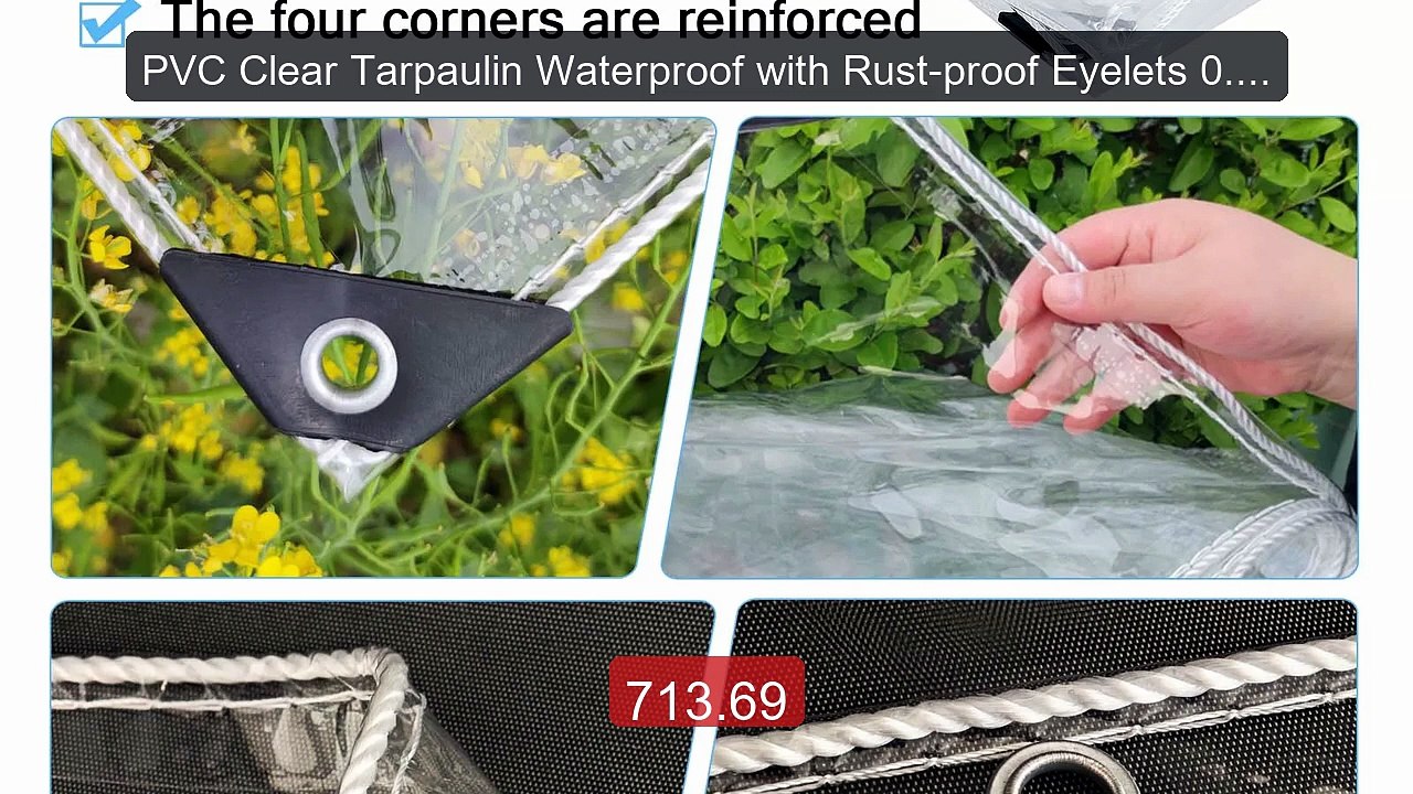 PVC Clear Tarpaulin Waterproof with Rust-proof Eyelets 0.2mm ... -- Amazing Value 2026 | Must Have!