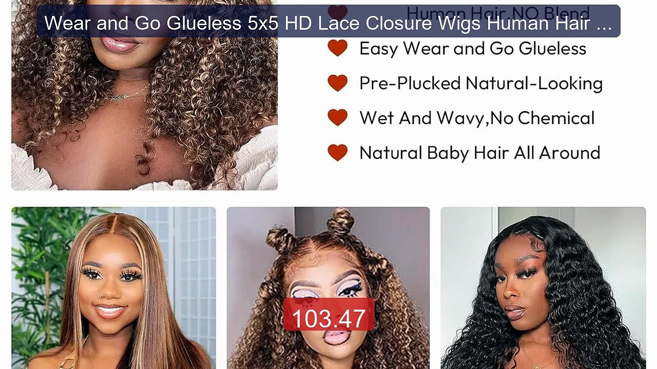 Wear and Go Glueless 5x5 HD Lace Closure Wigs Human Hair Deep ... -- Hot Deal 2026 | Limited Offer!