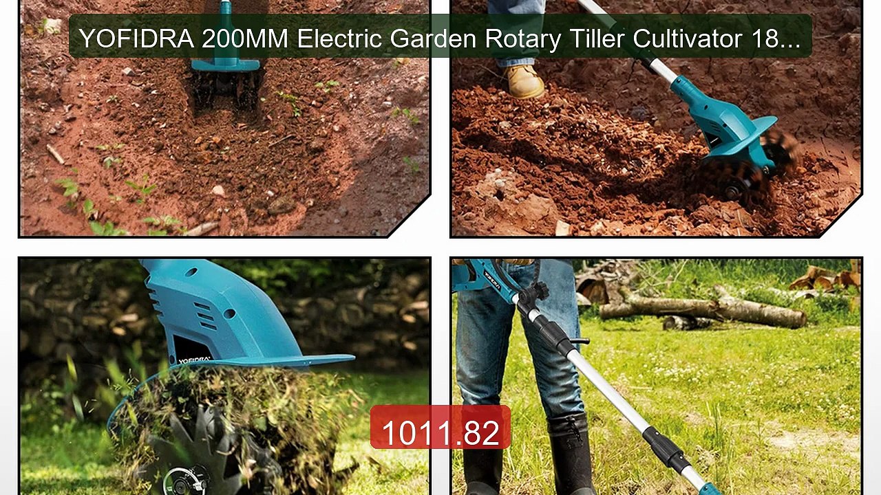 YOFIDRA 200MM Electric Garden Rotary Tiller Cultivator 180° Fo... -- Hot Deal 2026 | Limited Offer!