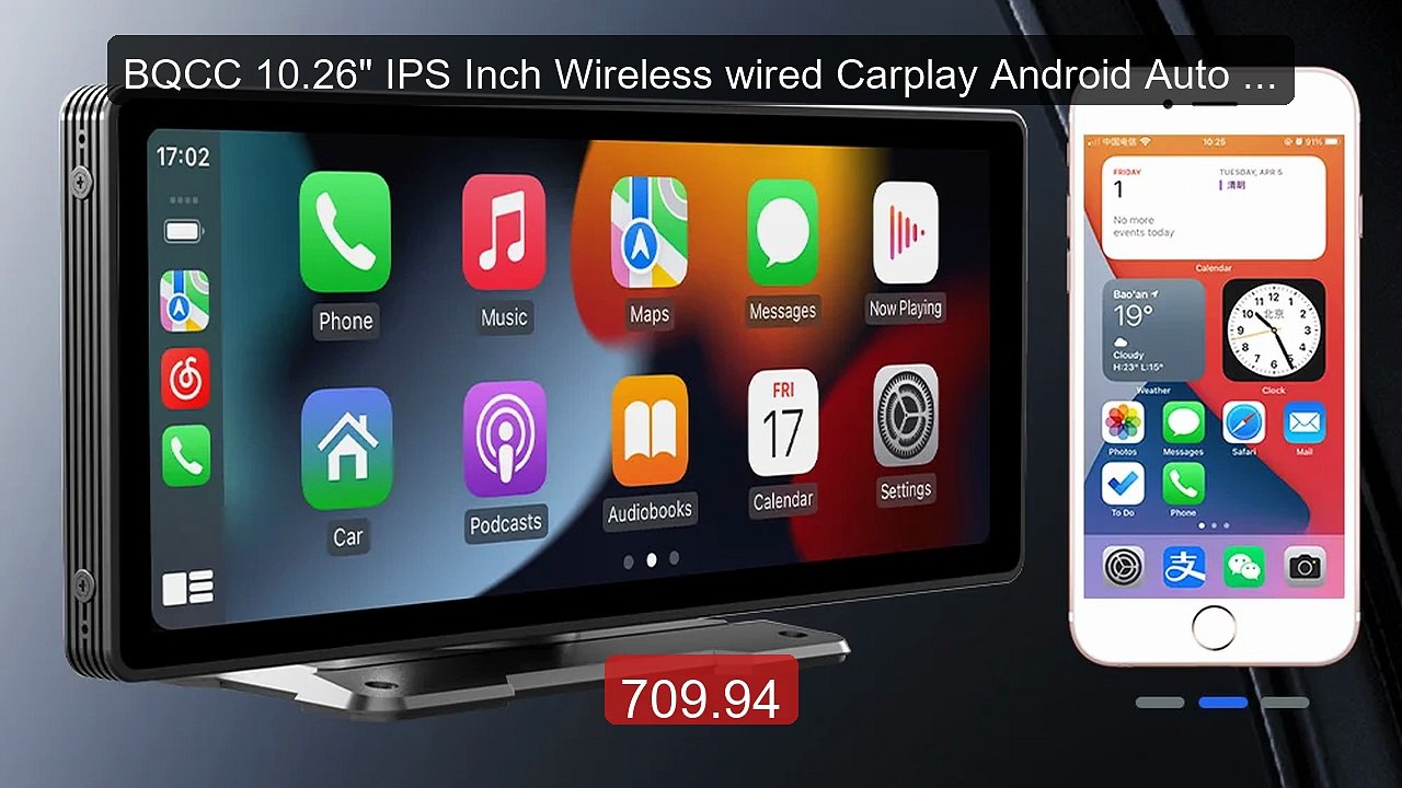 BQCC 10.26" IPS Inch Wireless wired Carplay Android Auto Car MP5 Pl... -- Top Rated 2026 | Buy Now!