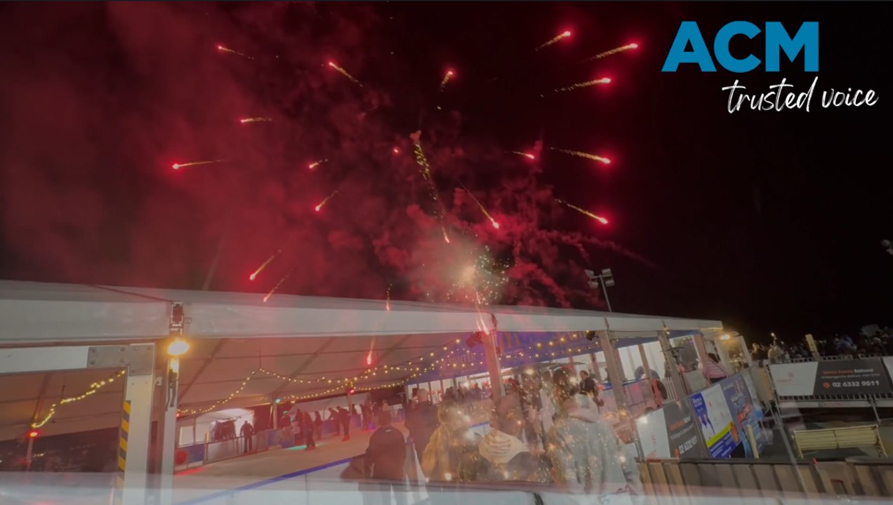Winter festival fireworks