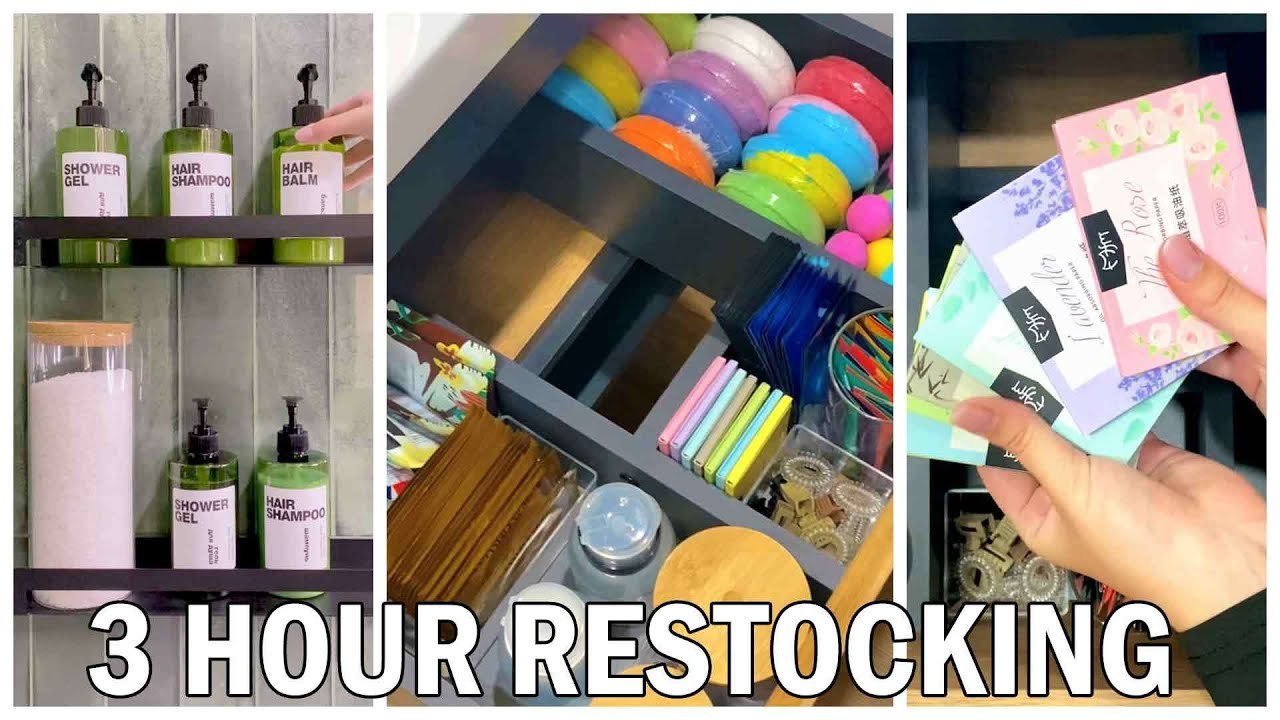 3 HOUR Satisfying Cleaning/Organizing/Restocking Videos ✨ Relaxing Asmr | Pt.2