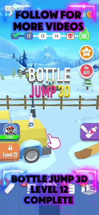 Bottle Jump 3D - Level 12 Complete