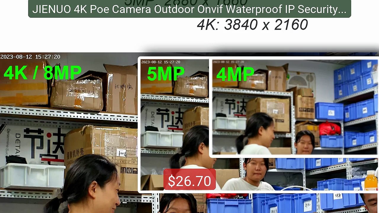 JIENUO 4K Poe Camera Outdoor Onvif Waterproof IP Security N... -- Top Pick 2026 | Unbeatable Price!