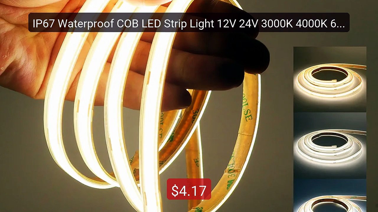 IP67 Waterproof COB LED Strip Light 12V 24V 3000K 4000K 6000K... -- Amazing Value 2026 | Must Have!
