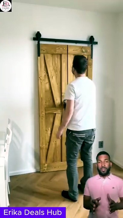 Puerta Corrediza de Madera Estilo Granero | Diseño Rústico y Moderno | Erika Deals Hub