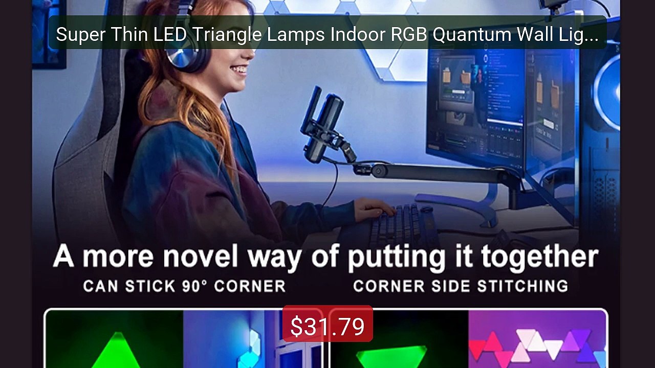 Super Thin LED Triangle Lamps Indoor RGB Quantum Wall Light WI... -- Best Buy 2026 | Great Quality!