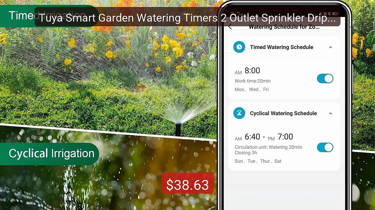 Tuya Smart Garden Watering Timers 2 Outlet Sprinkler Drip Irrigati... -- Best Deal 2026 | Shop Now!