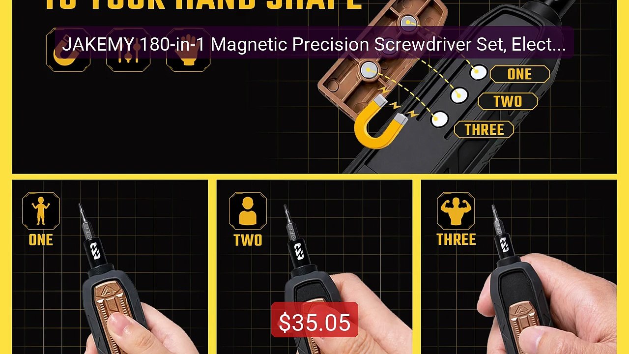 JAKEMY 180-in-1 Magnetic Precision Screwdriver Set, Electric Drill... -- Best Deal 2026 | Shop Now!