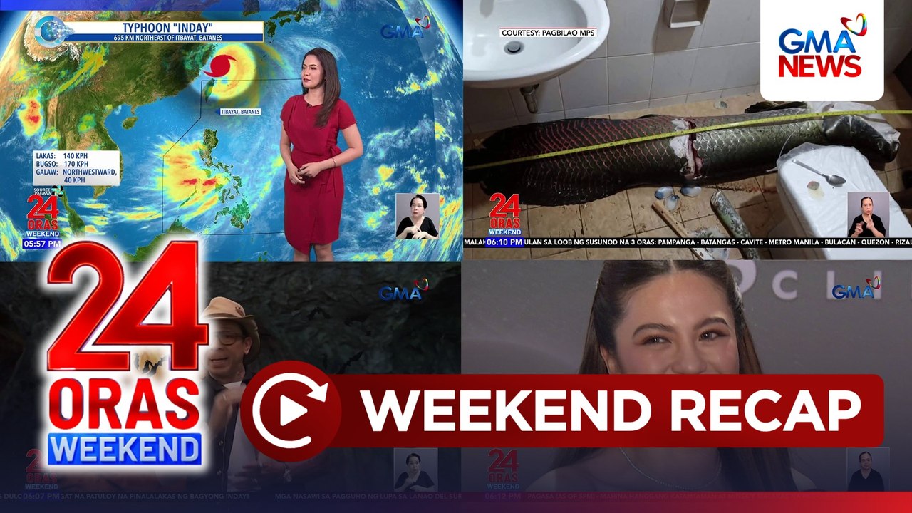 24 Oras Weekend: (Parts 3&4) Update sa Bagyong Inday; Rabies ng paniki; Coach JAPS returns; atbp.