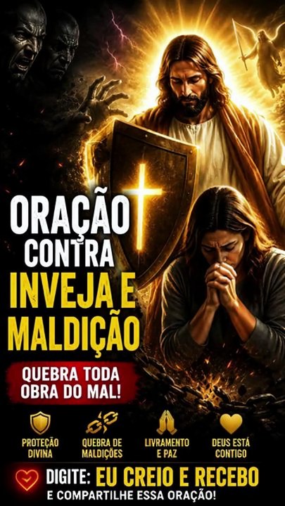 ORAÇÃO CONTRA INVEJA  MALDIÇÃO ALGUÉM TENTOU TE DERRUBAR? FAÇA ESTA ORAÇÃO AGORA MESMO!#oração #deus