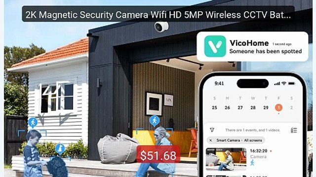 2K Magnetic Security Camera Wifi HD 5MP Wireless CCTV Battery Power... Top Rated 2026 | Buy Now!