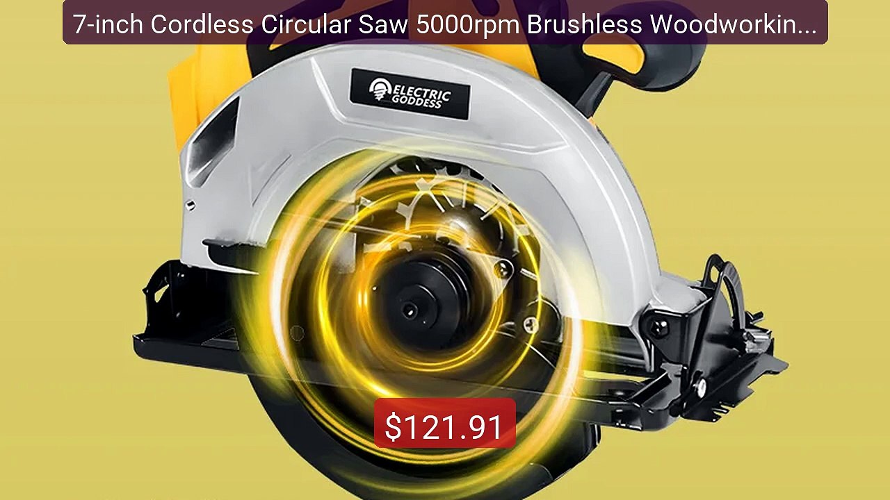 7-inch Cordless Circular Saw 5000rpm Brushless Woodworking Saw... -- Best Buy 2026 | Great Quality!