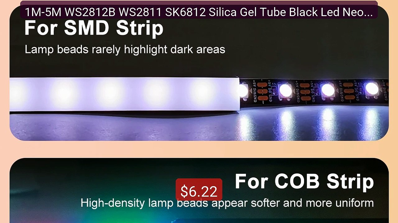 1M-5M WS2812B WS2811 SK6812 Silica Gel Tube Black Led Neon Soft Rop... -- Top Rated 2026 | Buy Now!
