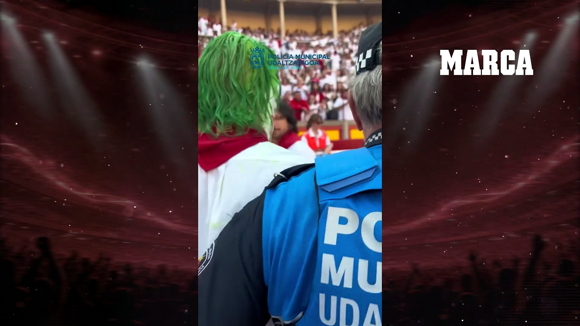 Detenido el 'Joker de Pamplona' durante el quinto encierro de San Fermín