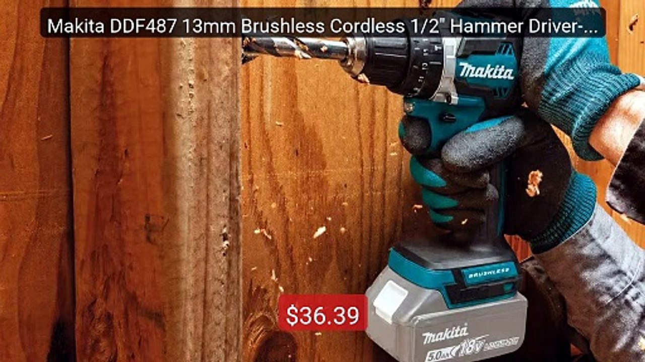 Makita DDF487 13mm Brushless Cordless 1/2" Hammer Driver-Drill... -- Best Buy 2026 | Great Quality!