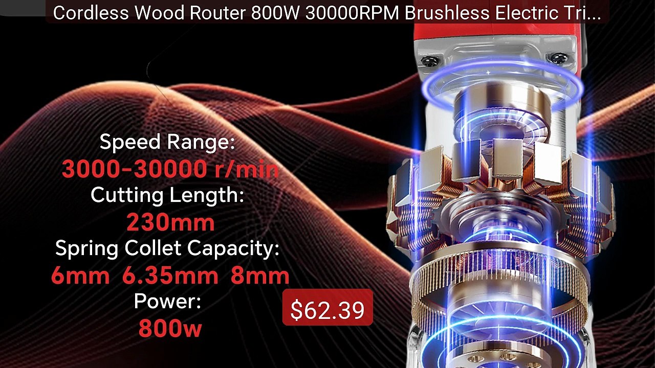 Cordless Wood Router 800W 30000RPM Brushless Electric Trimm... -- Top Pick 2026 | Unbeatable Price!