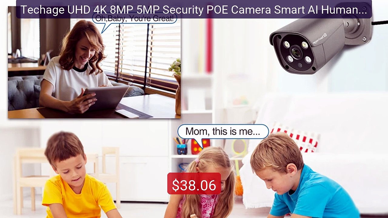 Techage UHD 4K 8MP 5MP Security POE Camera Smart AI Human Detect Ou... -- Top Rated 2026 | Buy Now!