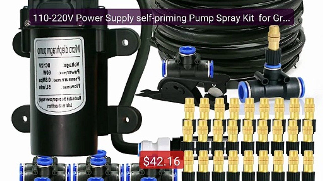 110-220V Power Supply self-priming Pump Spray Kit  for Greenhouse G... -- Top Rated 2026 | Buy Now!