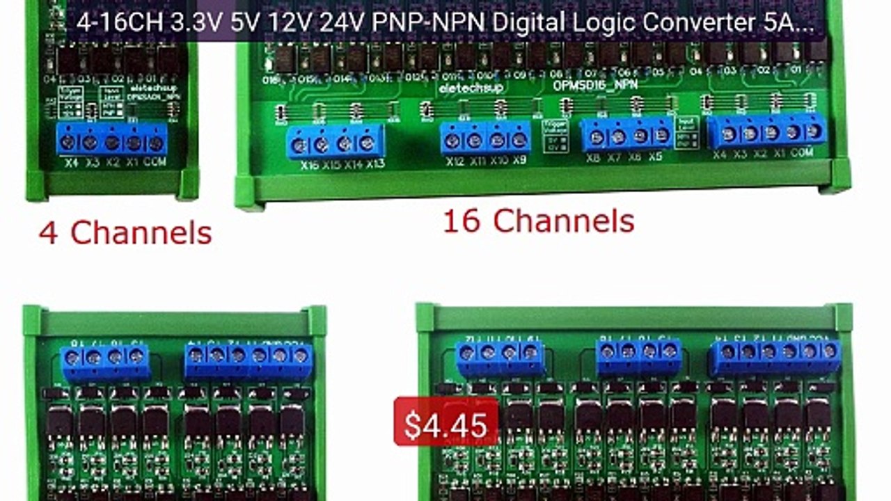 4-16CH 3.3V 5V 12V 24V PNP-NPN Digital Logic Converter 5A MOS... -- Amazing Value 2026 | Must Have!