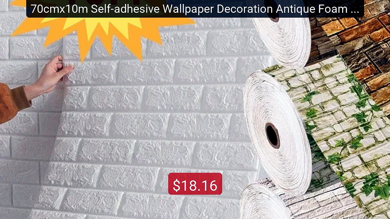 70cmx10m Self-adhesive Wallpaper Decoration Antique Foam Br... -- Top Pick 2026 | Unbeatable Price!