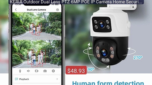 KERUI Outdoor Dual Lens PTZ 6MP POE IP Camera Home Security... Top Pick 2026 | Unbeatable Price!