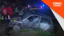 Anggota polis maut tercampak keluar dari kereta