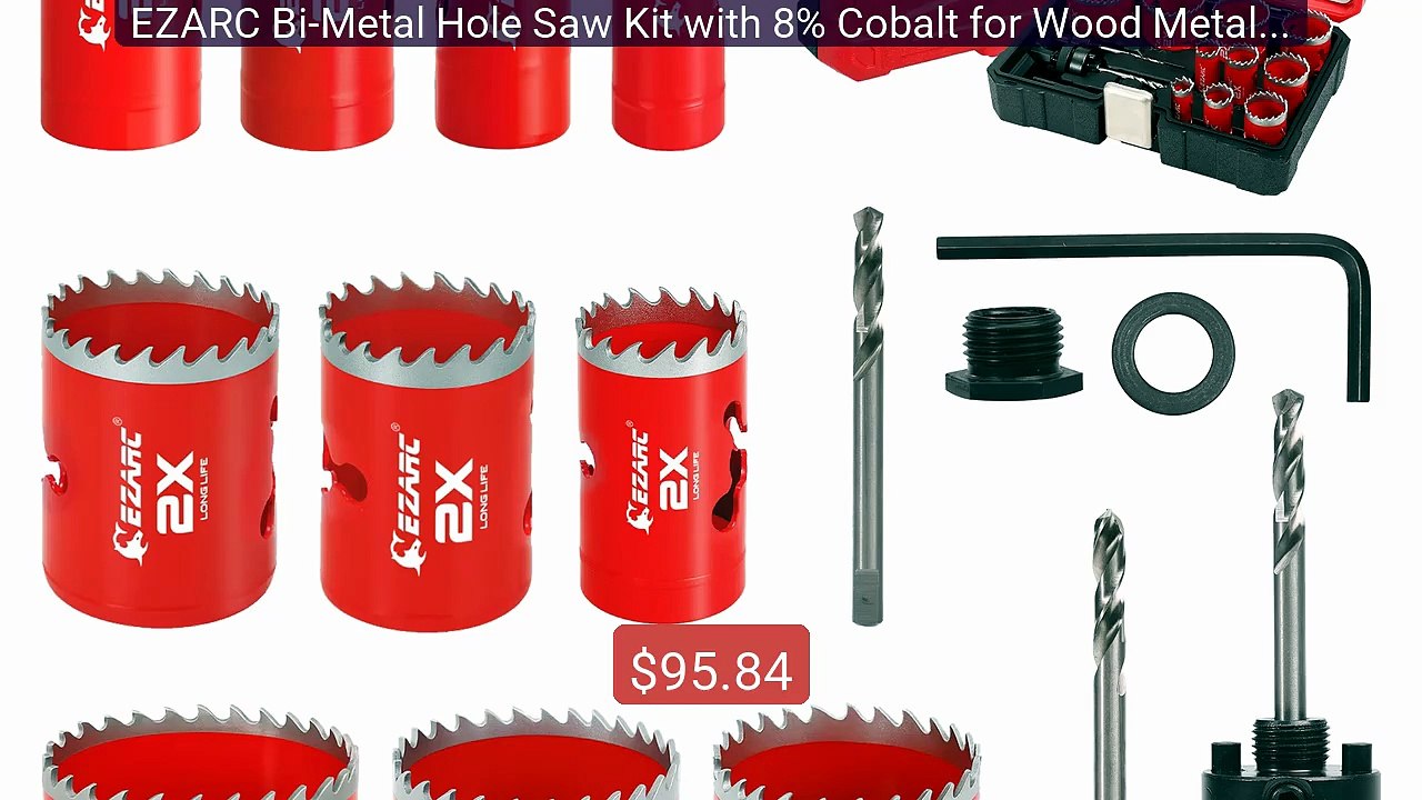 EZARC Bi-Metal Hole Saw Kit with 8% Cobalt for Wood Metal Plyw... -- Best Buy 2026 | Great Quality!