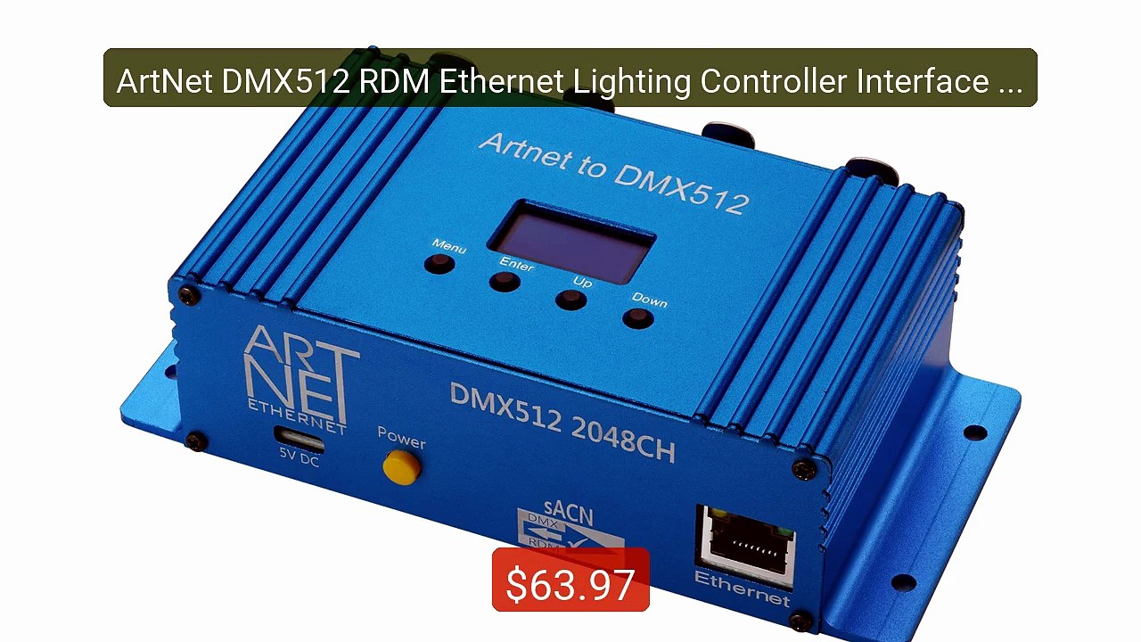 ArtNet DMX512 RDM Ethernet Lighting Controller Interface 2 Universe... -- Top Rated 2026 | Buy Now!