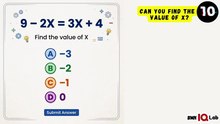 #MindGames 🧠🎮 Can You Find the Value of X? (Part 4) ✖️