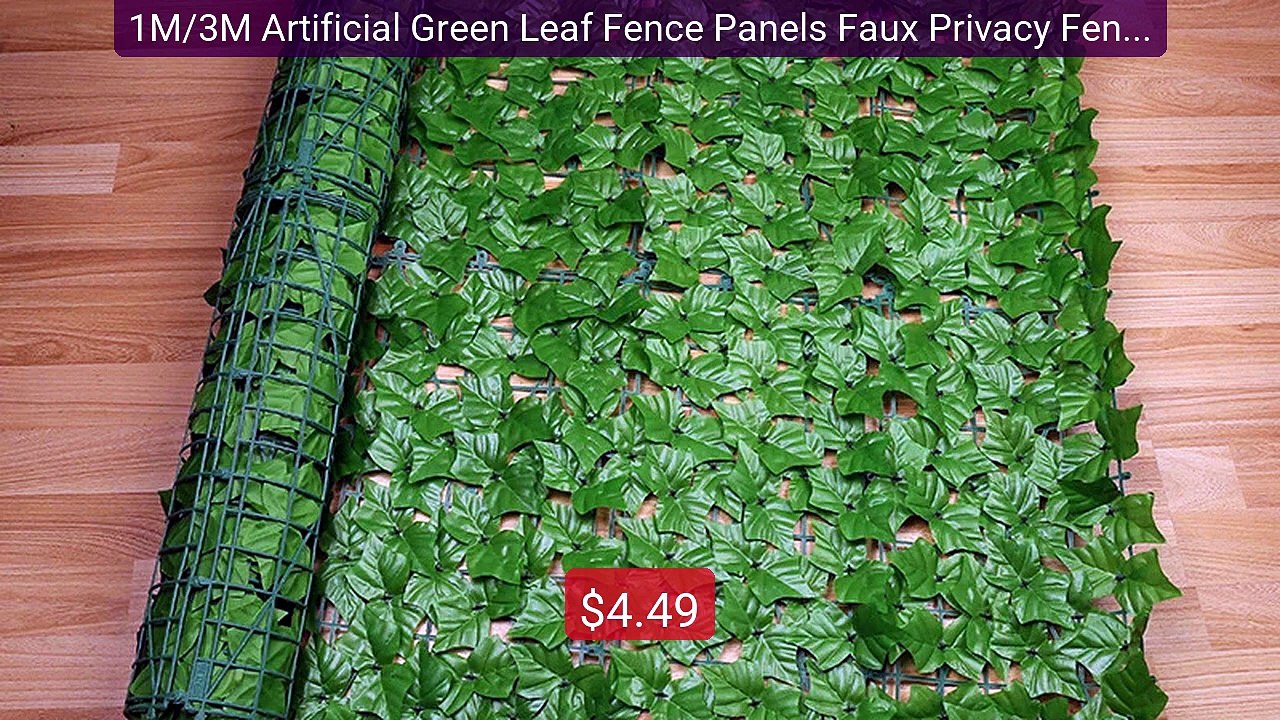 1M/3M Artificial Green Leaf Fence Panels Faux Privacy Fence Sc... -- Hot Deal 2026 | Limited Offer!