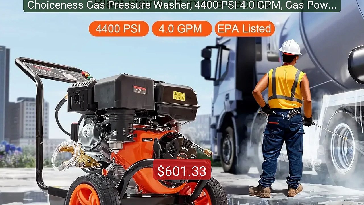 Choiceness Gas Pressure Washer, 4400 PSI 4.0 GPM, Gas Powered Press... -- Top Rated 2026 | Buy Now!