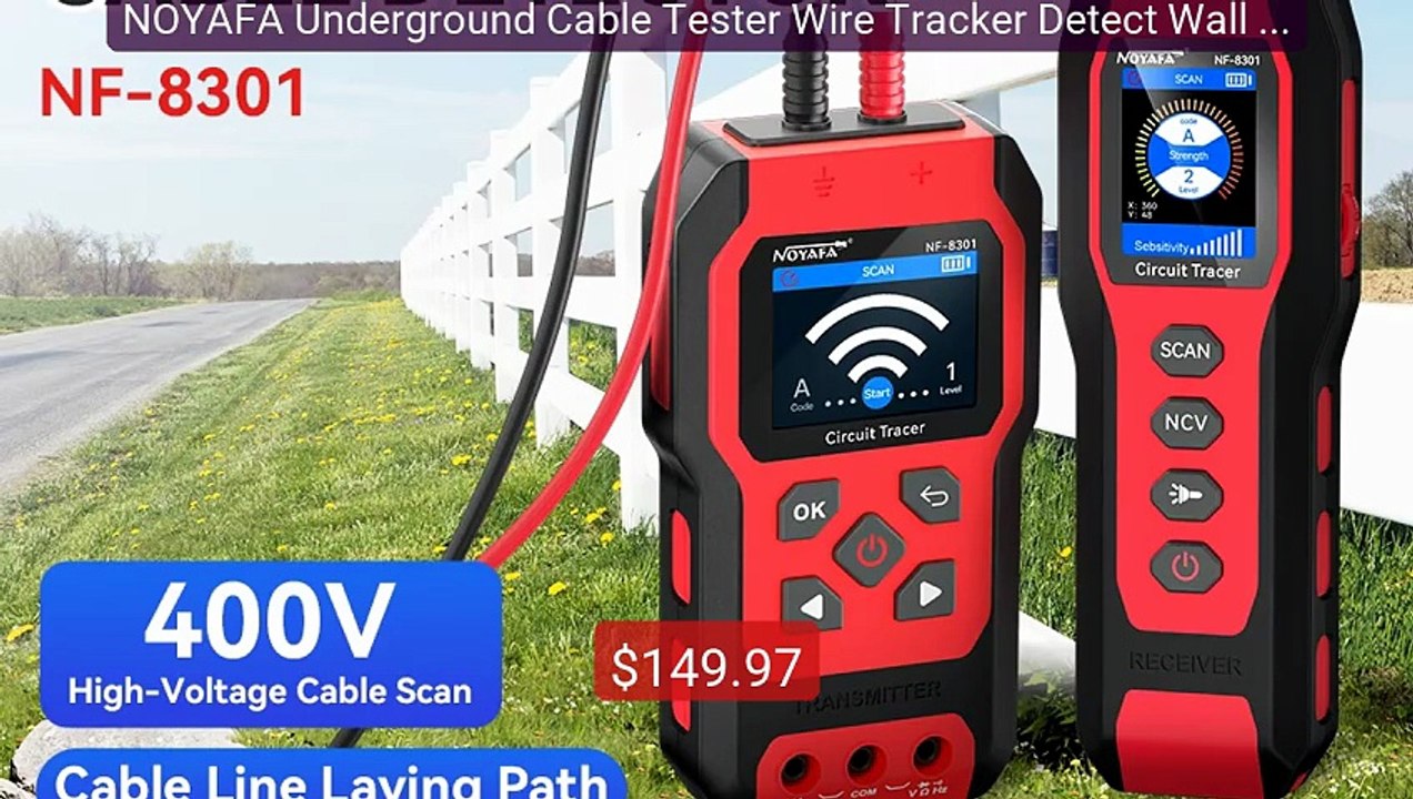 NOYAFA Underground Cable Tester Wire Tracker Detect Wall Under... -- Hot Deal 2026 | Limited Offer!