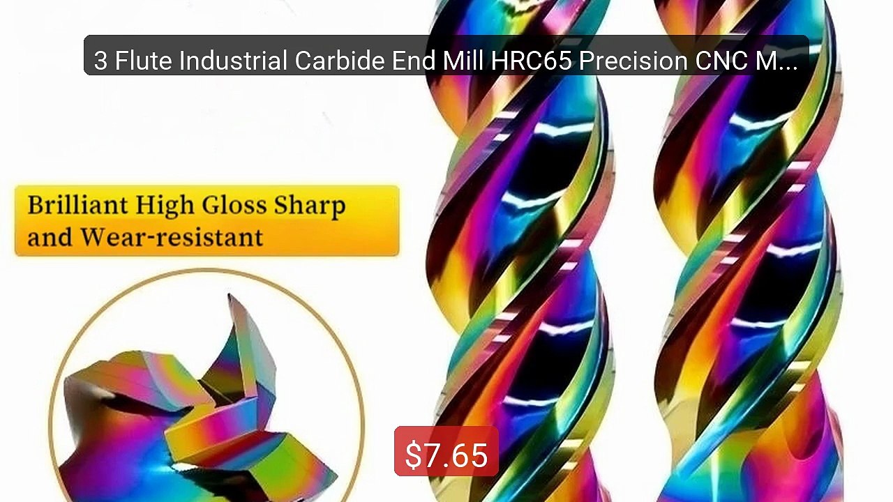 3 Flute Industrial Carbide End Mill HRC65 Precision CNC Mil... -- Top Pick 2026 | Unbeatable Price!