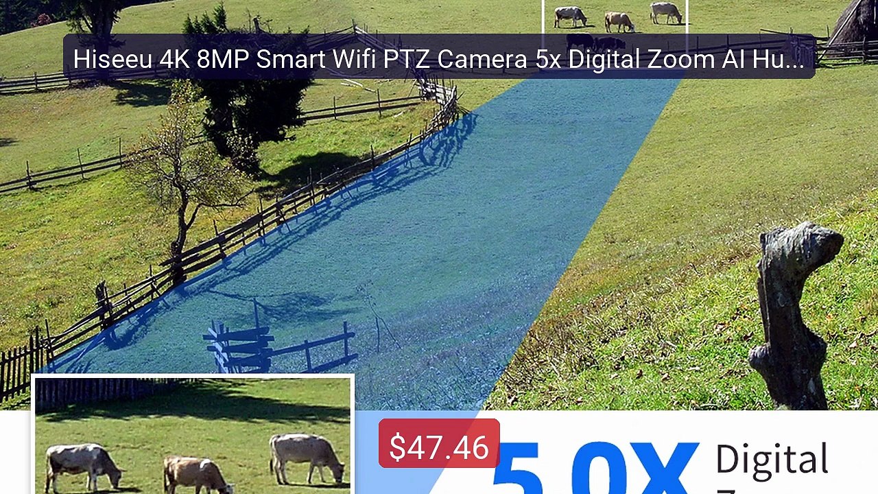 Hiseeu 4K 8MP Smart Wifi PTZ Camera 5x Digital Zoom AI Human Detec... -- Best Deal 2026 | Shop Now!