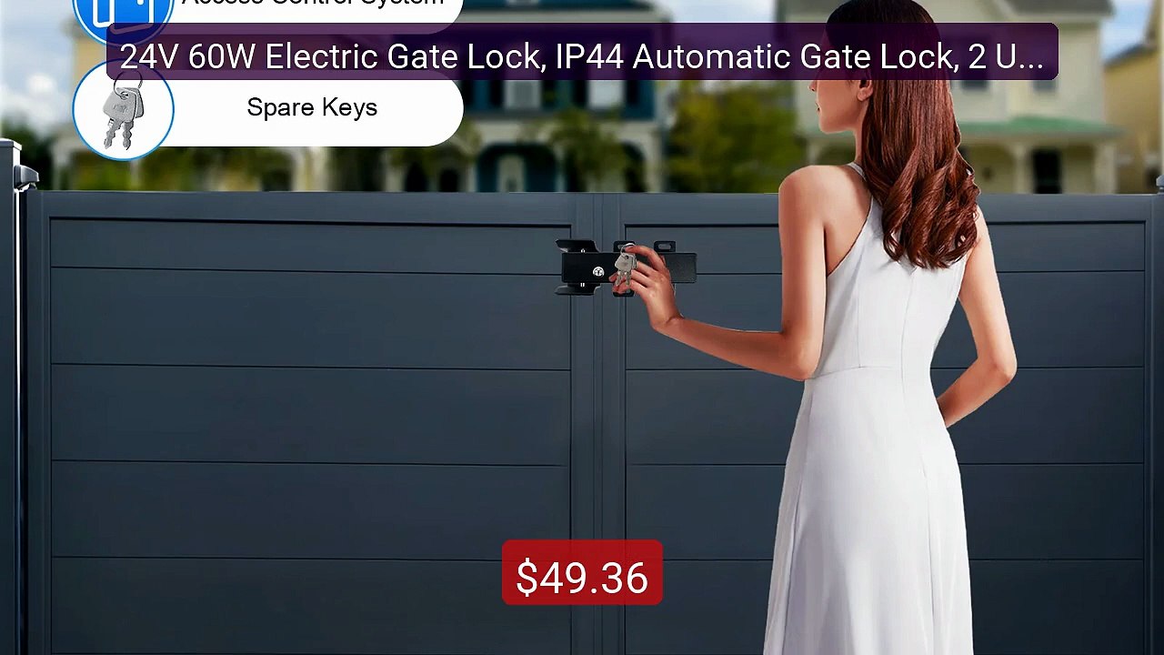 24V 60W Electric Gate Lock, IP44 Automatic Gate Lock, 2 Unlocking ... -- Best Deal 2026 | Shop Now!