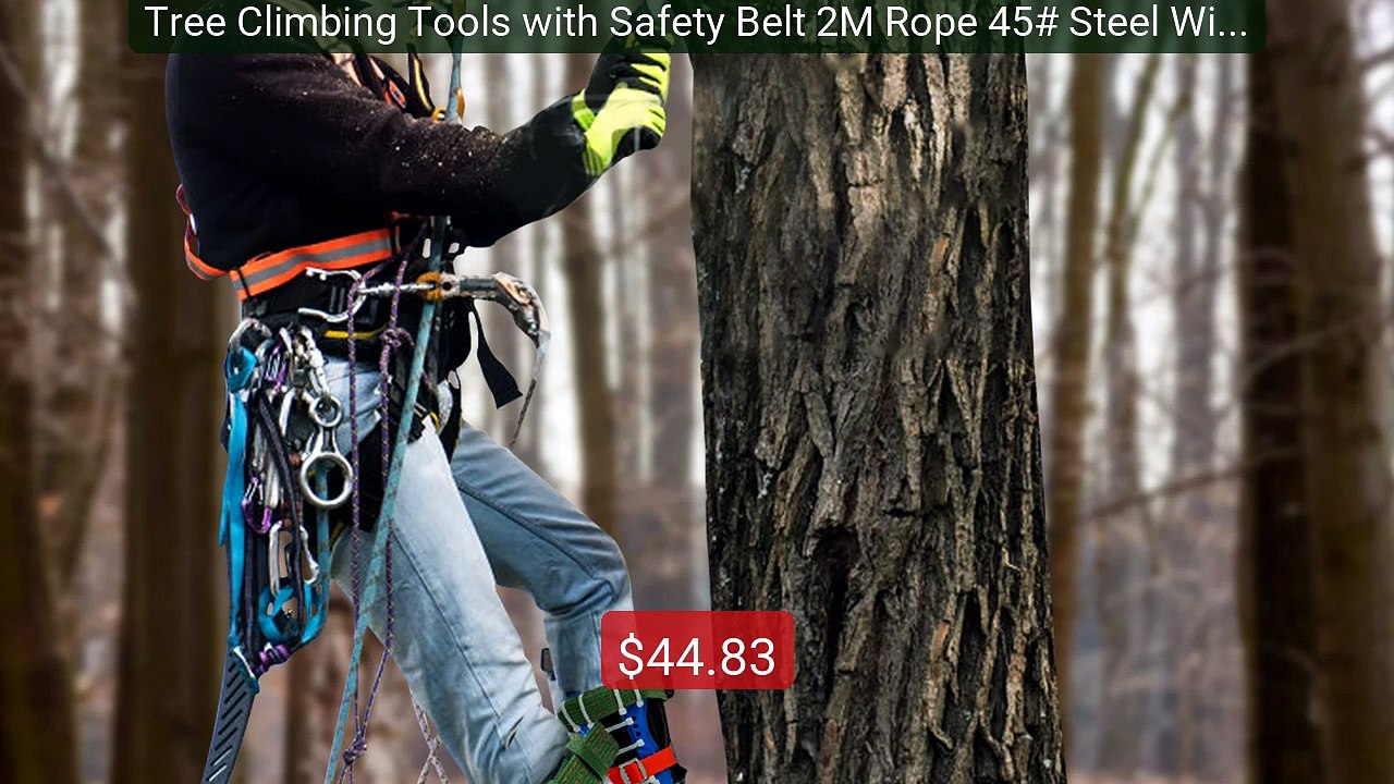 Tree Climbing Tools with Safety Belt 2M Rope 45# Steel Wide Foot Pe... -- Top Rated 2026 | Buy Now!