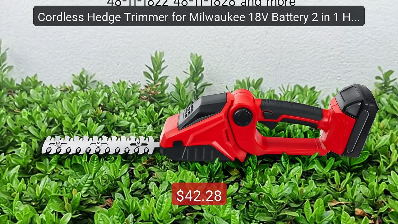 Cordless Hedge Trimmer for Milwaukee 18V Battery 2 in 1 Handheld El... -- Top Rated 2026 | Buy Now!