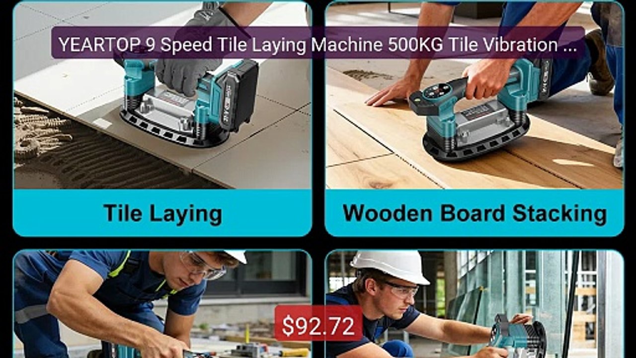 YEARTOP 9 Speed Tile Laying Machine 500KG Tile Vibration Leve... -- Amazing Value 2026 | Must Have!