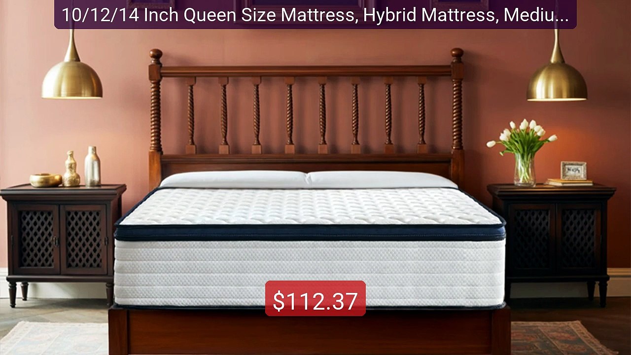 10/12/14 Inch Queen Size Mattress, Hybrid Mattress, Medium Firm for... -- Top Rated 2026 | Buy Now!