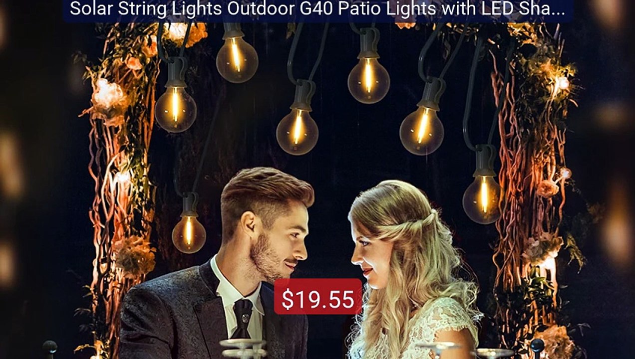 Solar String Lights Outdoor G40 Patio Lights with LED Shatter... -- Amazing Value 2026 | Must Have!