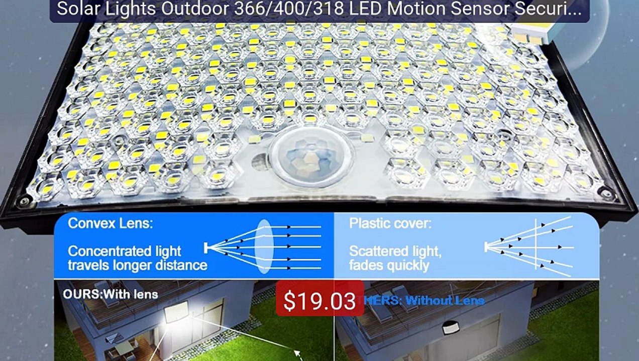 Solar Lights Outdoor 366/400/318 LED Motion Sensor Security L... -- Amazing Value 2026 | Must Have!