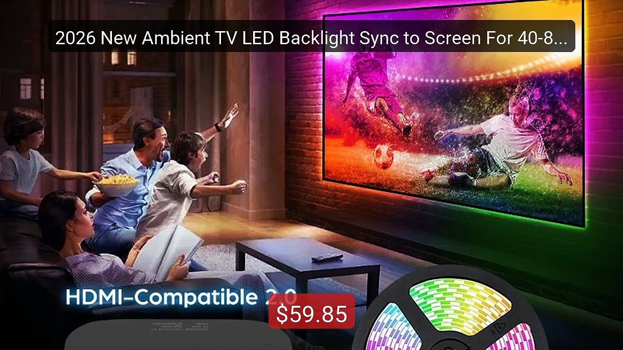 2026 New Ambient TV LED Backlight Sync to Screen For 40-85I... -- Top Pick 2026 | Unbeatable Price!
