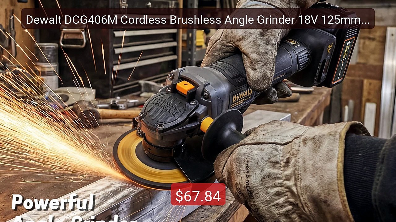 Dewalt DCG406M Cordless Brushless Angle Grinder 18V 125mm 9000... -- Best Buy 2026 | Great Quality!