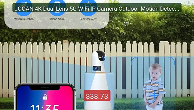 JOOAN 4K Dual Lens 5G WiFi IP Camera Outdoor Motion Detection ... Hot Deal 2026 | Limited Offer!