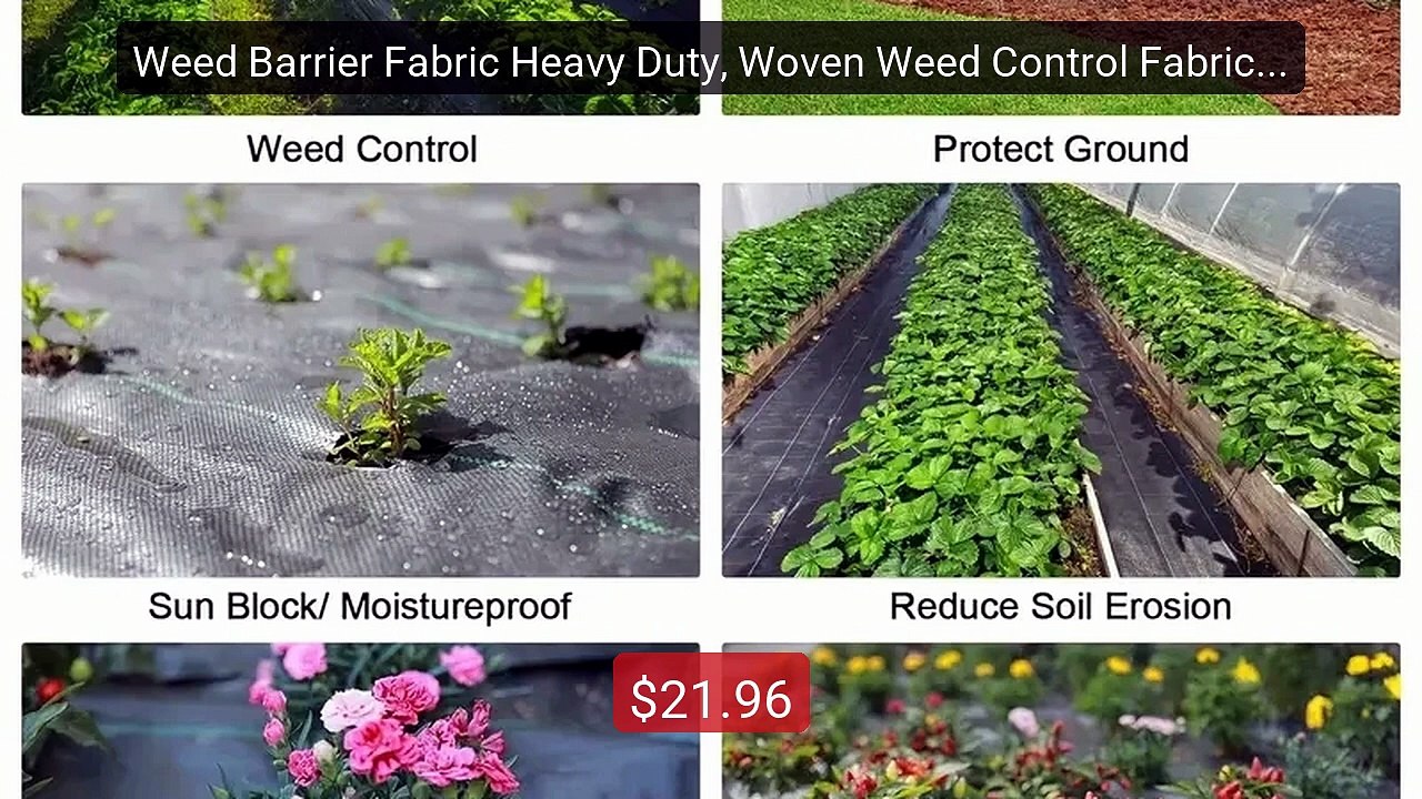 Weed Barrier Fabric Heavy Duty, Woven Weed Control Fabric, Non... -- Best Buy 2026 | Great Quality!
