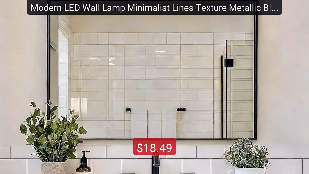 Modern LED Wall Lamp Minimalist Lines Texture Metallic Black ... -- Amazing Value 2026 | Must Have!